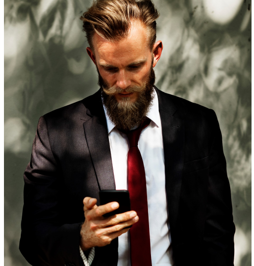 man on cell phone